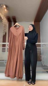 Victoria Dress - Gamis Wanita Jumbo LD 150 cm Rayon Twill