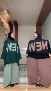 NEW One Set Wanita Kekinian Celana Cargo LD 150 cm Crinkle Airflow