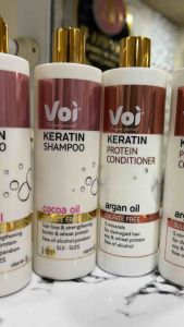Voiv Keratin Shampoo Cocoa Oil SLS Free Argan Oil Protein Conditioner Sulfate Free