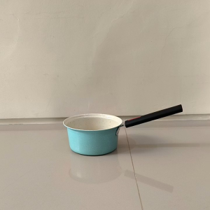 Panci susu enamel gagang panjang 18 cm panci masak mie Kitchenware