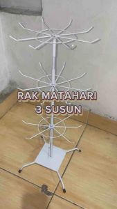 Rak Display Putar Matahari 3 Susun Gantungan Aksesoris Display / RAK MASKER / RAK KALUNG GELANG