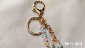 Personalised Keychain Customised Name Bag Charm Cute Music Note with Bell Keychain Birthday Christmas Gift