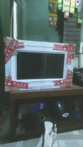 JENDELA BOVEN KACA ZIG-ZAG ukuran T40XL60 gratis packing kayu