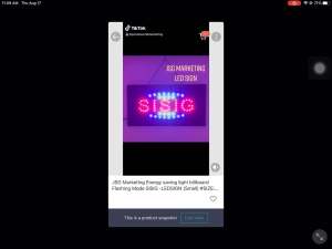 Led lights hanging display