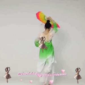 KIPAS SATIN RUMBAI IMPORT PREMIUM / KIPAS BAMBU JUNTAI ELEGAN / KIPAS KAYU TARI JUMBO / KIPAS TANGAN PENARI / KIPAS KAIN GRADASI / DANCE FAN HAND BAMBOO FOLDING FAN / KNR9625