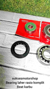 bearing laher rasio komplit + seal as roda belakang dan sil as puly honda beat karbu dan f1 esp street pop scoopy spacy vario karbu vario 110 led