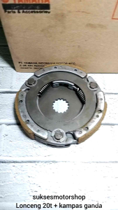 Mangkok Otomatis Ganda Lonceng 20t + Kampas Ganda Assy Yamaha Jupiter Z1 Vega Injeksi Force F1