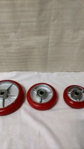 ล้อ ล้อpu ล้อยูรีเทน ล้อรถเข็น ล้ออุตสาหกรรม แข็งแรงทนทาน ล้อหนา50mm. รูแกน17mm. มีให้เลือก 3ขนาด : 5นิ้ว 6นิ้ว และ8นิ้ว