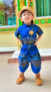 🎉ชุดไทยประยุกต์เด็ก📍รุ่นคอจีนมาใหม่📍(แถมผ้าคาดเอวทุกรุ่น)