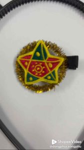 Phụ Kiện Noel Cho Bé Gái – Kẹp Tóc Lồng Đèn Ông Sao Dễ Thương