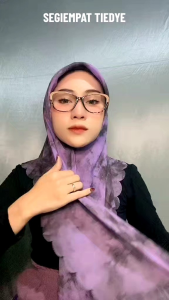 Hijab Jilbab Segiempat Tiedye Polycatton Ulya Hijab