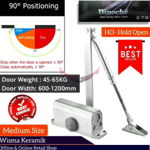 Binoche Door Closer HO- Hpld Open - Penutup Pintu Otomatis ukuran medium 175 mm