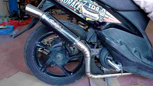 Silincer Kualitas Tinggi Black Devil Corong Thailand Karbon Inlet 38/50