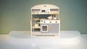 White Wooden Japanese Kitchen Pretend Play Toy for Kids