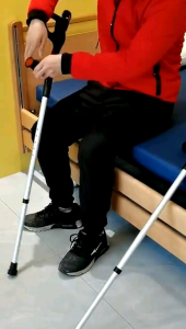 Elbow Crutches (1 pc) Aluminium Alloy Portable Stretchable Load Forearm Walking ABE