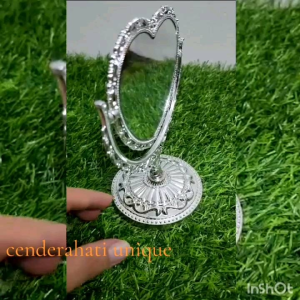 0819 cute love shape make up mirrors stand double sided unique ready stocks doorgift khawin murah berfungsi mini mirror wedding gift mini small make up vintage mirror cermin size 14cm width x16cm height