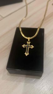 Stainless Black Cross Necklace for Men