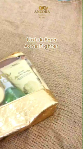 Skincare anzora acne original BPOM - skincare paket acne mengatasi jerawat pria wanita - haymay beaute