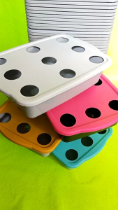 3 SET BAK DAN TUTUP 9 LUBANG - TEMPAT  TANAMAN HIDROPONIK