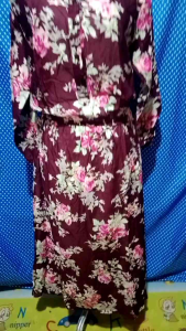 LONGDRESS GAMIS NERAWANG MERAH 462