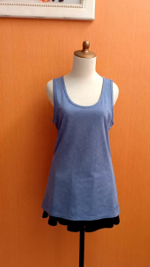 atasan kaos biru wanita WOOLRICH cewek M kutung santai blouse