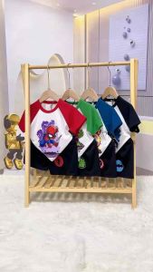 [LM07] Combo 4 bộ in hình siêu nhân chất cotton xu cho bé trai từ 8-40kg