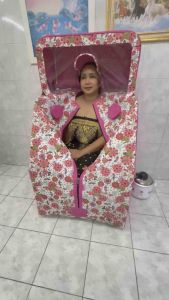 ตู้อบสมุนไพร N05s สีชมพู พร้อมที่อบผม