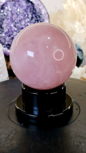 Natural Madagascar High Gred Rose Quartz Crystal Ball Ornament RQB07 #RoseQuartz #Naturalcrystal #homedecor #Lifestyle #Furniture #Crystalball