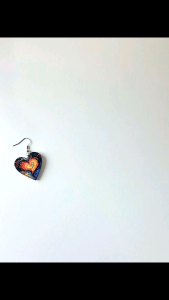Stylish Ear Decor: Van Gogh Starry Night-Inspired Heart Earrings