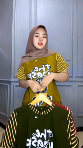 daster salur midi pendek rumahan terbaru betseller