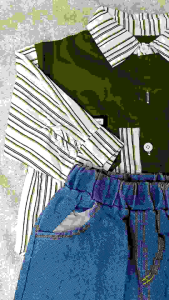 Setelan 2in1 Varen Baju Anak Laki-laki Kemeja Celana Import