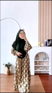 SALWA DRESS SET HIJAB/ GAMIS RAYON FREE HIJAB JERSEY/ BUSUI FRIENDLY