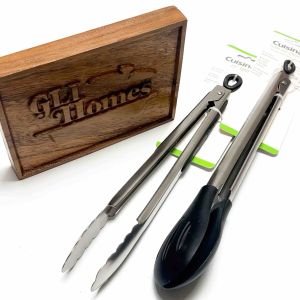Cuisinart Original/Authentic 12" Stainless Head Tongs or 12" Silicone Head Scoop and Strain Tongs ONE PIECE ONLY