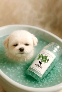 เกลือสปาบํารุงผิวสําหรับแช่ตัวสุนัขแก้ขี้เรื้อน ผิวหนังอักเสบ เชื้อรา บํารุงผิวและเส้นขนให้สุขภาพดี เงางาม