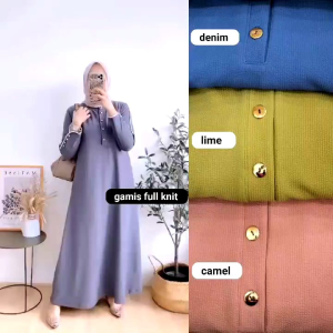 Desain Nyaman Untuk Ibu: Gamis Knit Busui Friendly