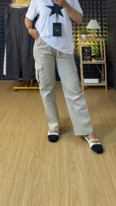 Celana Wanita Cargo Premium Jumbo Bestseller Kekinian Bahan Dril