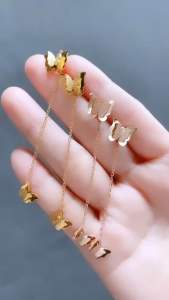 Anting Tusuk Butterfly Wanita Elegant Rumbai Rosegold CXB402