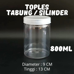 ( ISI 6 PCS ) Toples Tabung 800ml / Toples Kue 800ml / Toples Nastar Kapasitas 800Ml Untuk Nastar Bahan Aman Untuk Makanan - Lazada