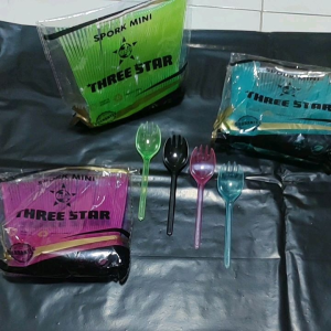 Sendok Spork Mini Warna Warni isi 50 pcs