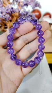 Natural Brazil Premium Grade Amethyst Crystal Beads Bracelet BCA01 #Amethyst #AmethystBracelet #Naturalcrystal #CrystalBracelet #AmethystCrystal