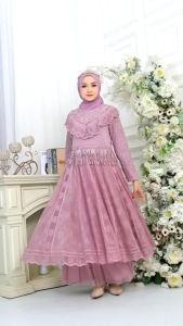 gamis brokat import premium. GAMIS YUL kode 85