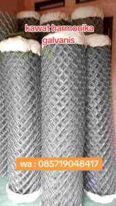 KAWAT HARMONIKA GALVANIS PANJANG 15 METER TINGGI 1 METER DIAMETER LUBANG 5X5 CM ANTI KARAT