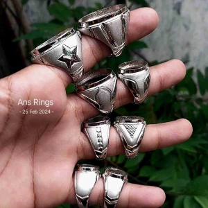 Ring Ikat Cincin Emban Akik Alpaka Super Doff (Sandblast)