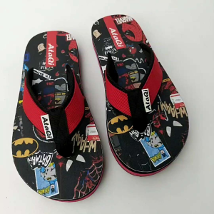 AtaQi - Sandal Jepit Anak Laki-laki Perempuan Spiderman x Batman Sandal Anak Usia 4-10 Thn