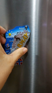 Fridge Magnet Tempelan Kulkas Souvenir Norway Norwegia Peta