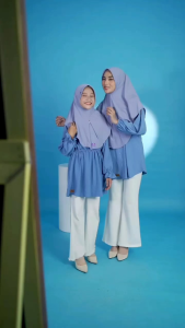 couple sepasang Jilbab hijab kerudung bergo krudung wanita dewasa ibu anak jersey instan terbaru new terlaris terkini modern kekinian viral 2024 Arrafi AR 399 adem mudah di bentuk cantik lebaran idul fitri bahan stella cantik bayar di tempat COD