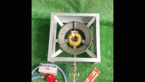 ชุดเตาเร่ง เตาแม่ค้าKB5 ยี่ห้อGmax + ขาตั้งแบบเตี้ย(มีบังลม) + พร้อมอุปกรณ์ครบชุด แถมฟรีที่จุด ชุดเตาแม่ค้า เตาKB5 หัวเตาเร่ง