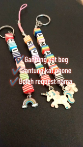 Personalized Name Keyring Cube Alphabet Letter Keychain DIY |Custom Beaded Name Keychain|Keychain nama|Lanyard