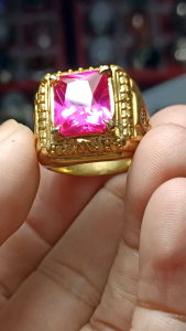Batu cincin merah Siam ros cutting cincin pria masa kini