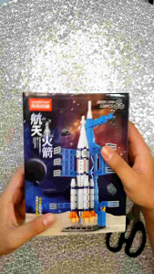AK Mainan Pesawat Luar Angkasa Aerospace Rocket 130 Blocks